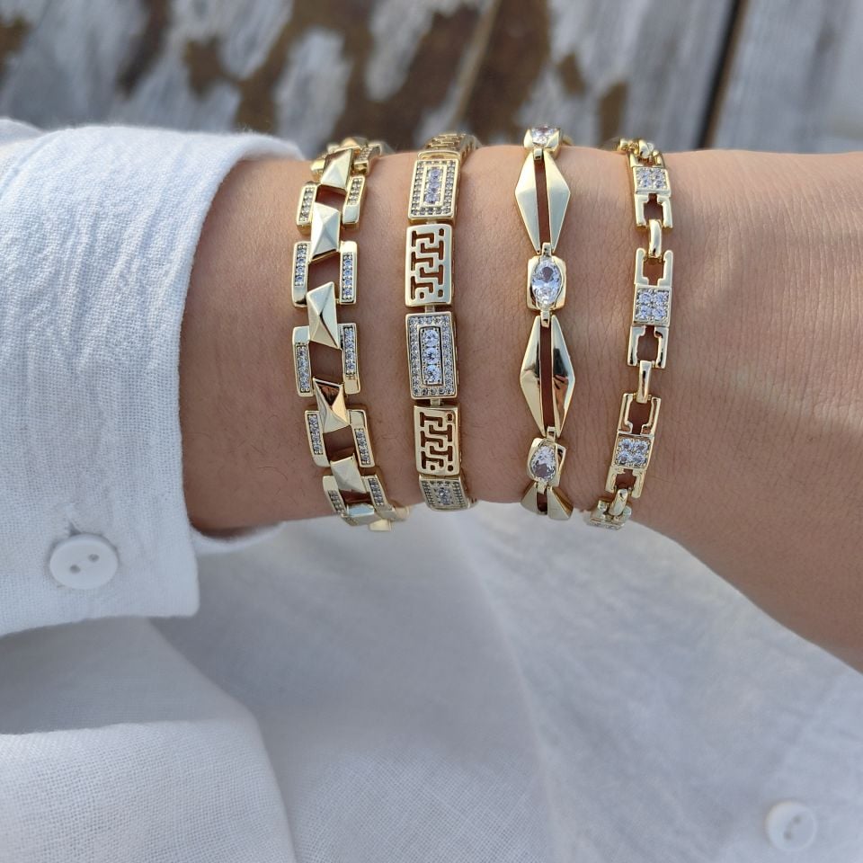 14 AYAR ALTIN RENGİ BİLEKLİKLER