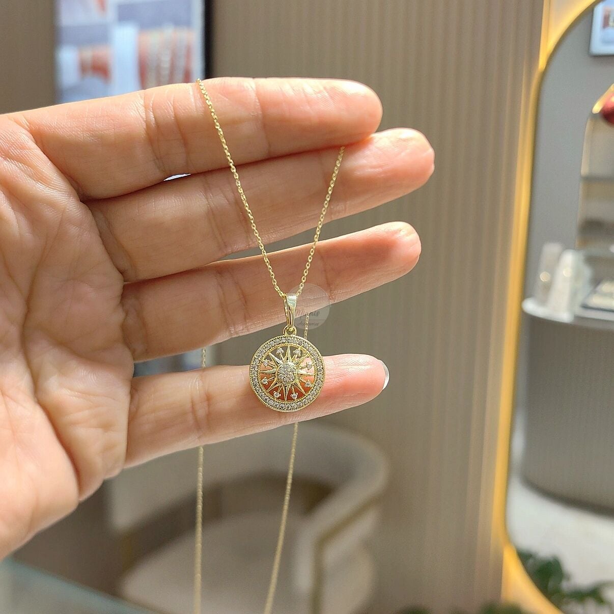 14K ALTIN KAPLAMA KOLYE