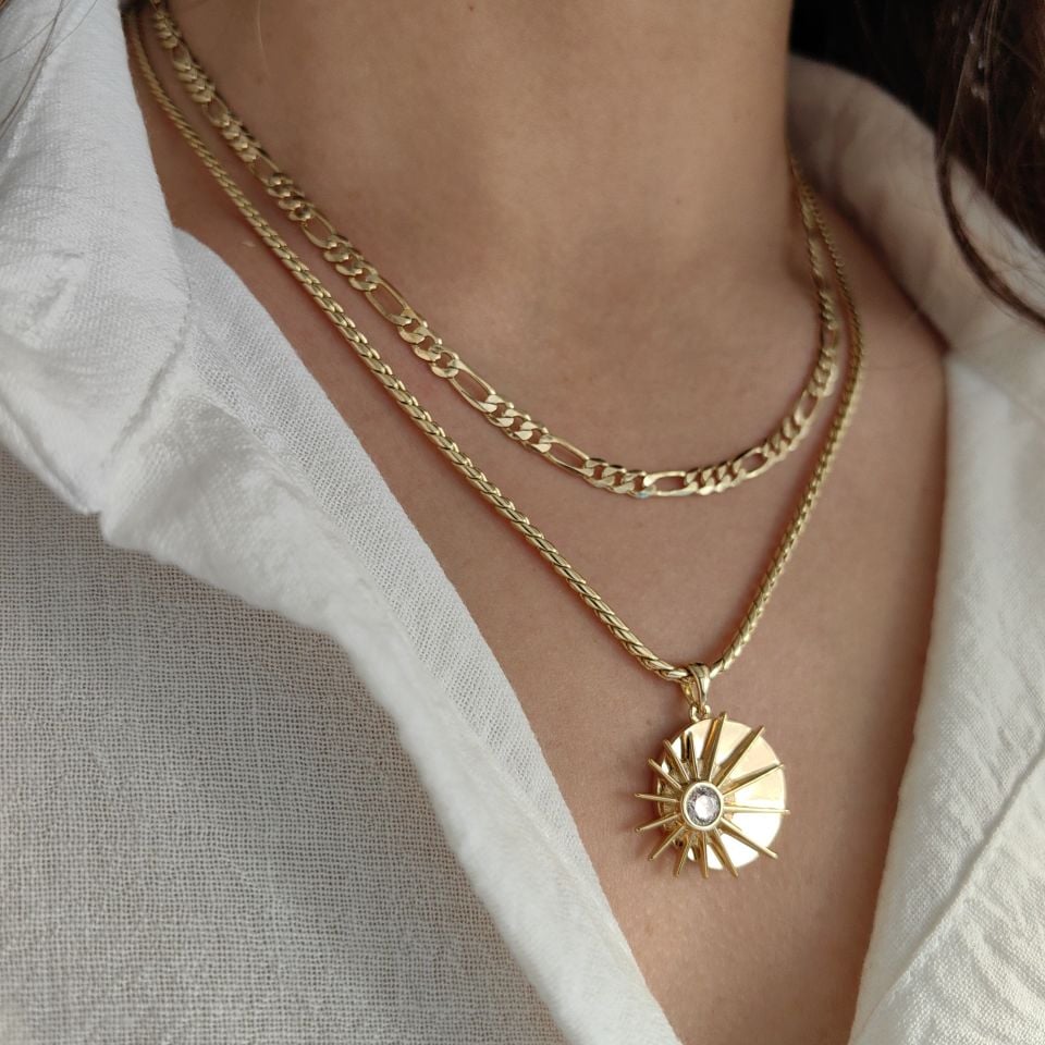 14 AYAR ALTIN RENGİNDE KOLYELER