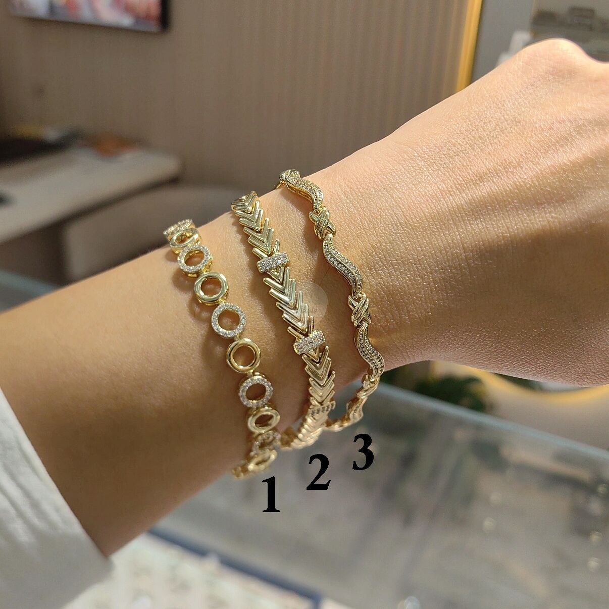 14K ALTIN KAPLAMA BİLEKLİKLER