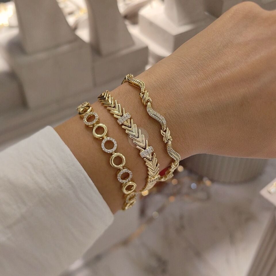 14K ALTIN KAPLAMA BİLEKLİKLER