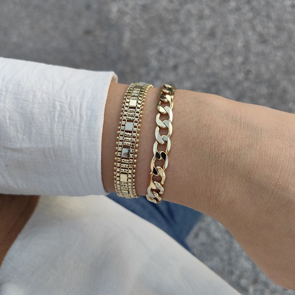 14K AYAR ALTIN KAPLAMA BİLEKLİKLER