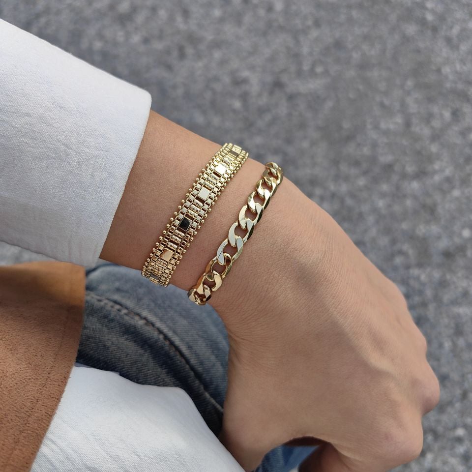 14K AYAR ALTIN KAPLAMA BİLEKLİKLER