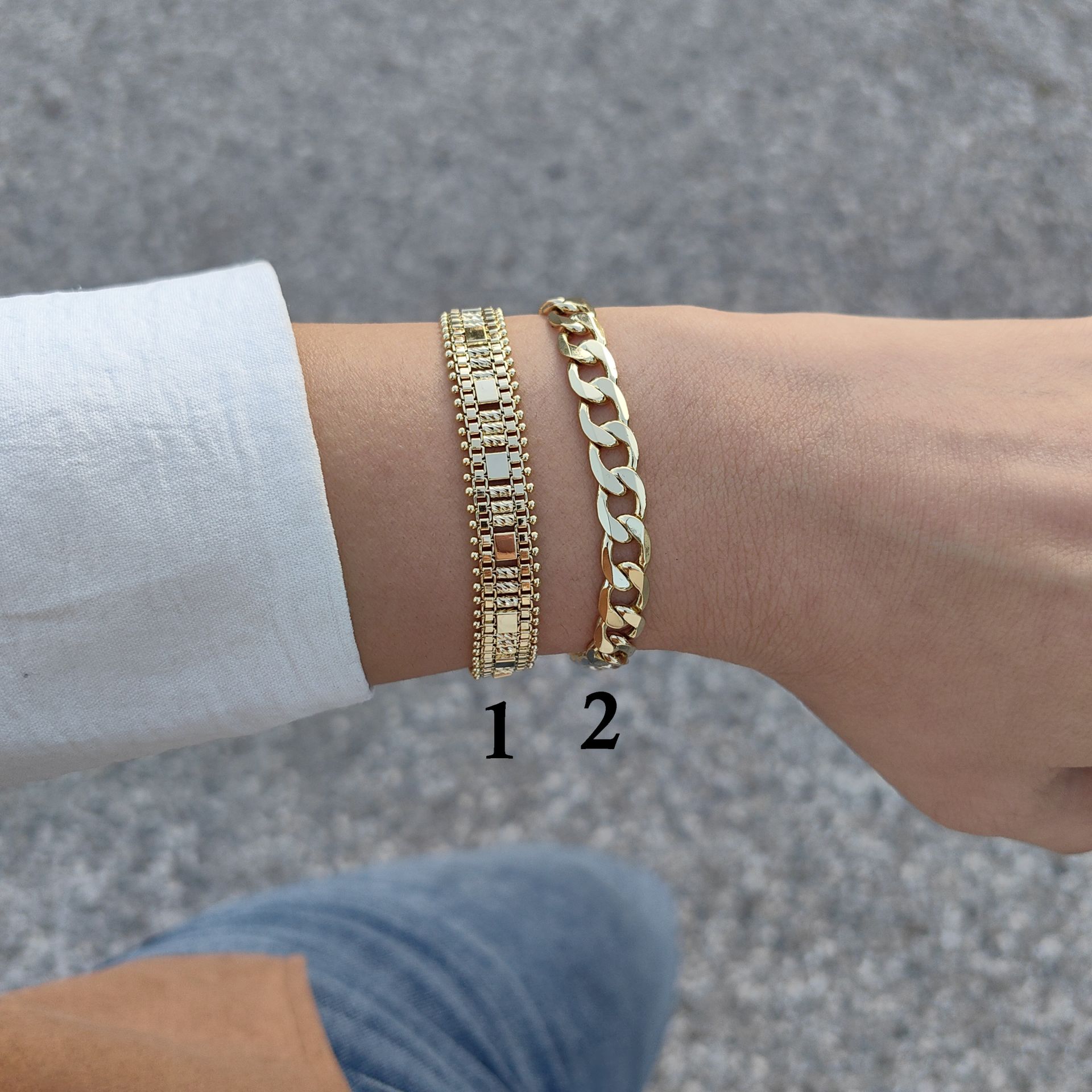 14K AYAR ALTIN KAPLAMA BİLEKLİKLER