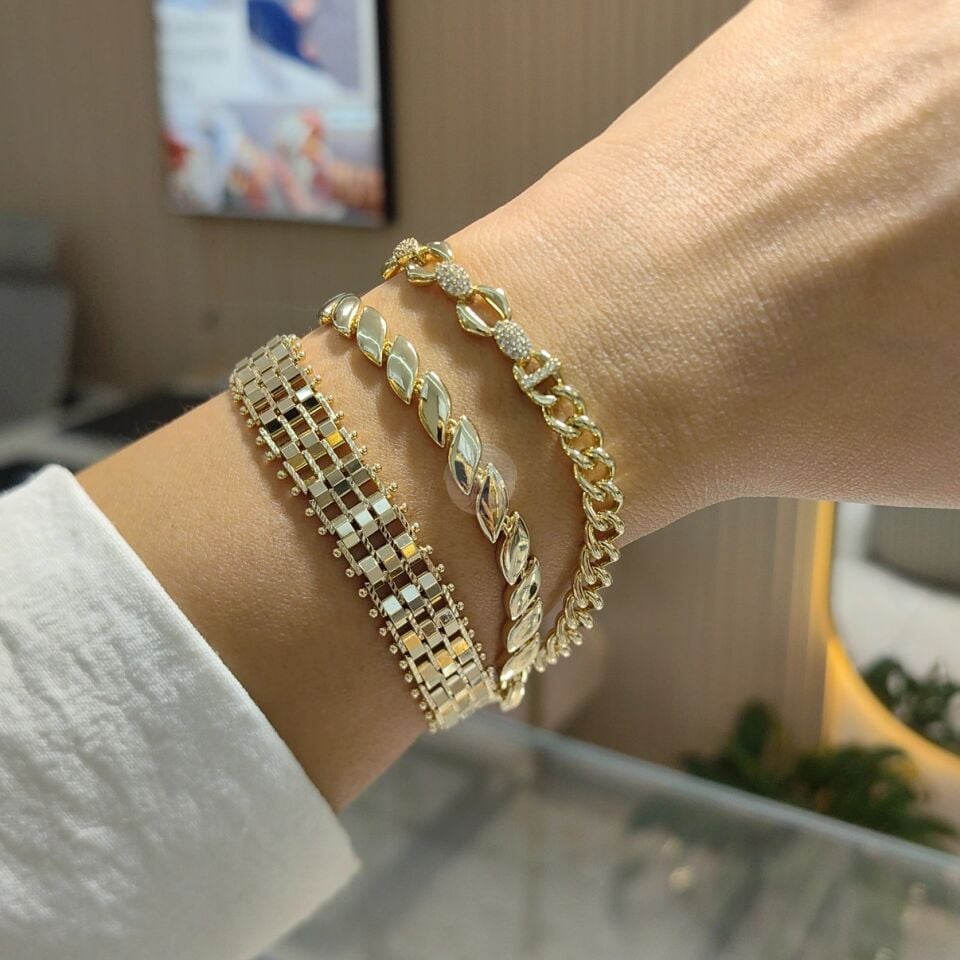 14K ALTIN KAPLAMA BİLEKLİKLER