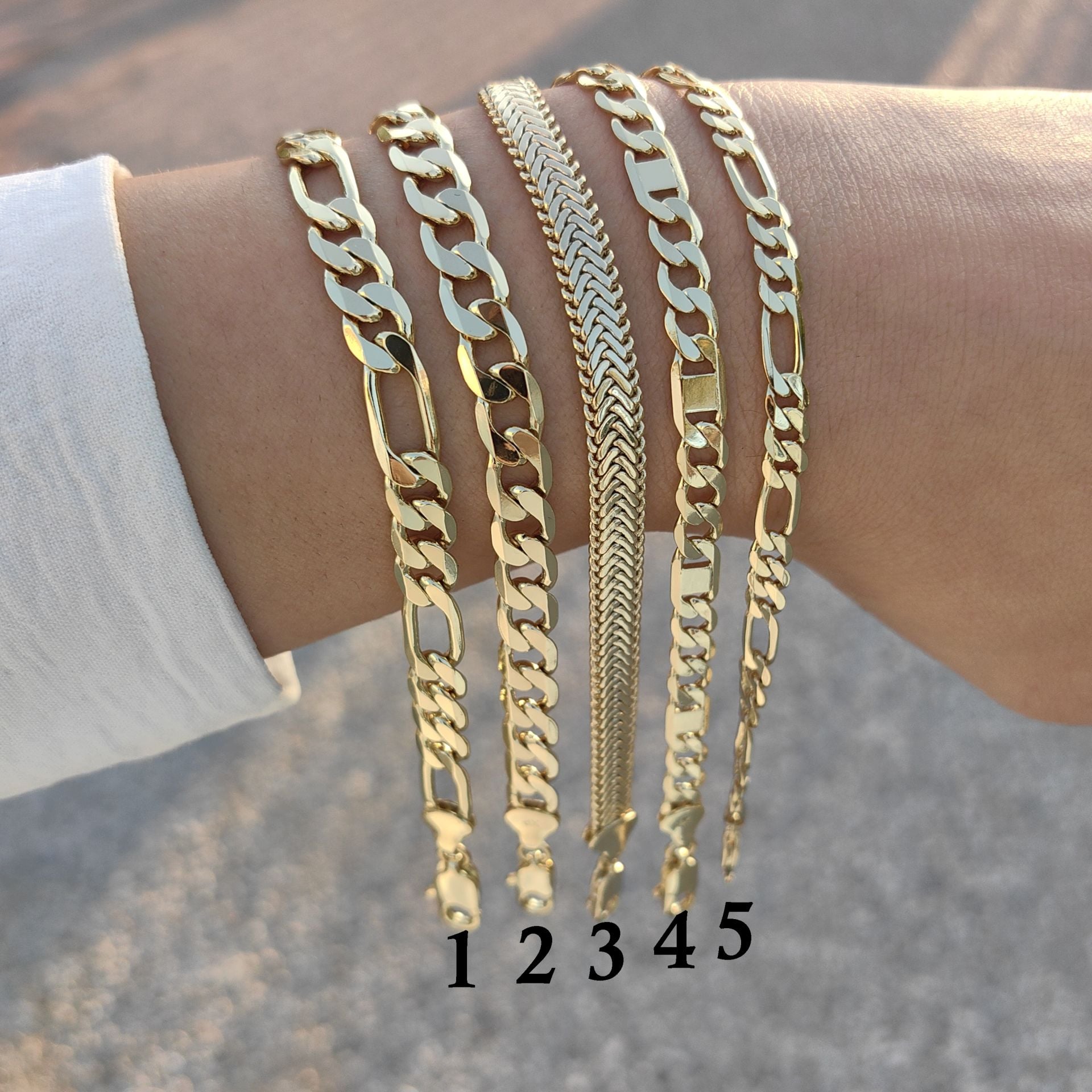 14K ALTIN KAPLAMA KLASİK BİLEKLİKLER