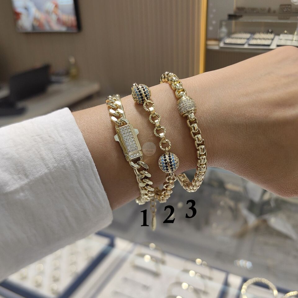 14K ALTIN KAPLAMA NİRVANA KOMBİN BİLEKLİKLER