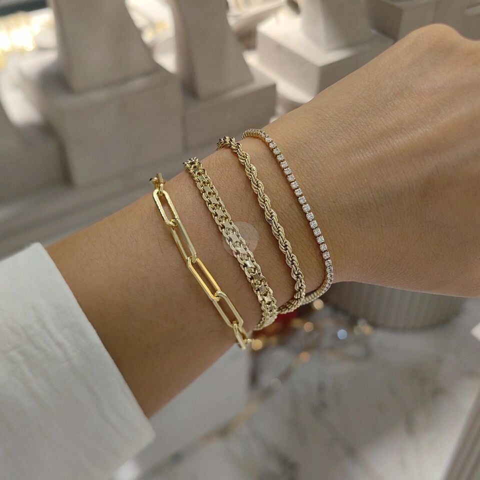 14K ALTIN KAPLAMA BİLEKLİKLER