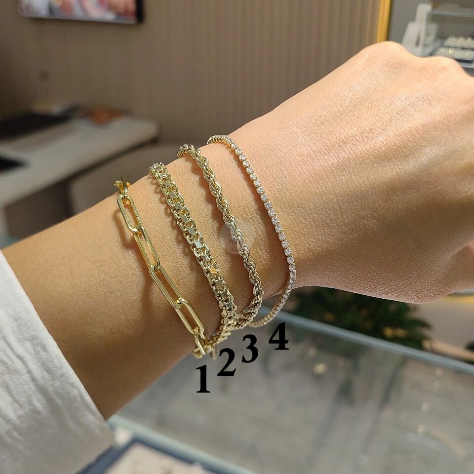 14K ALTIN KAPLAMA BİLEKLİKLER