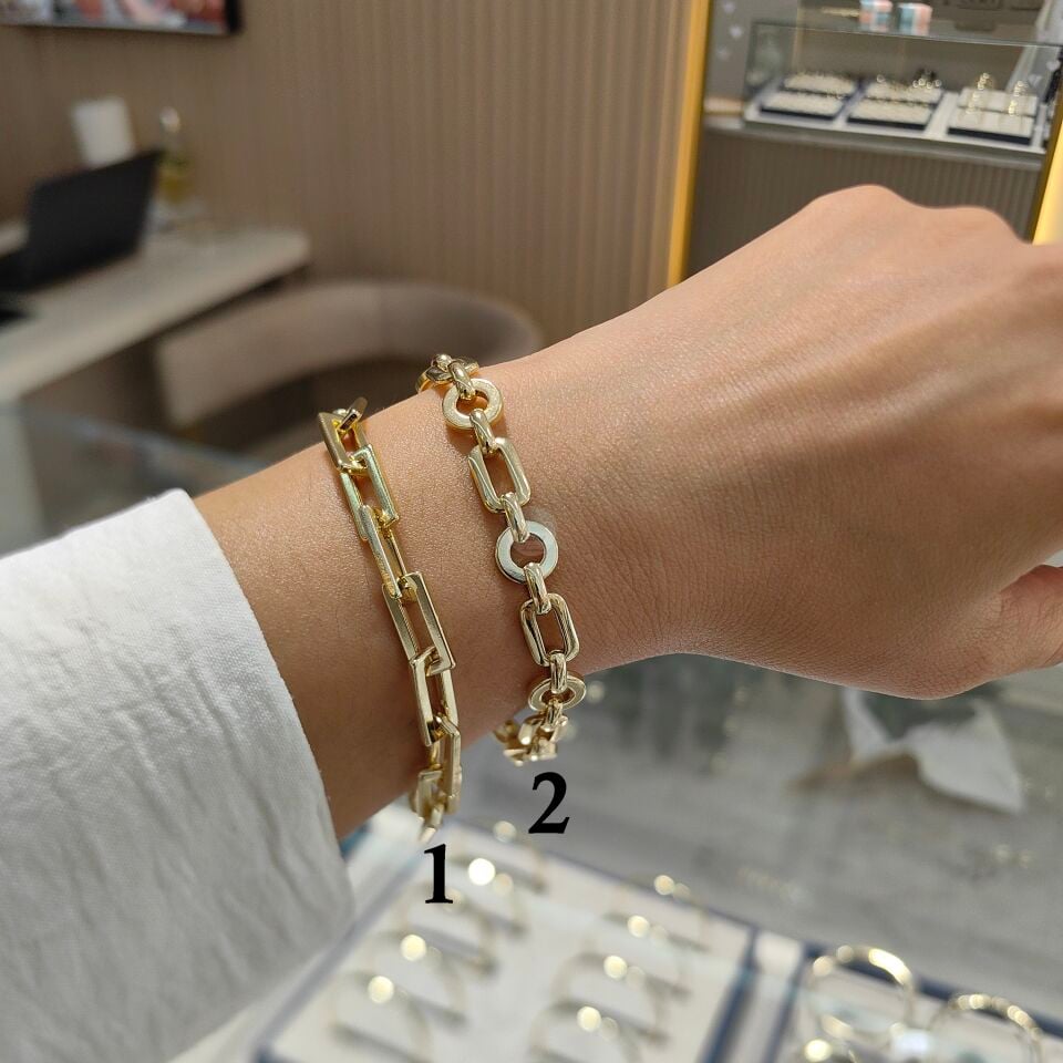 14K ALTIN KAPLAMA BASİC BİLEKLİKLER