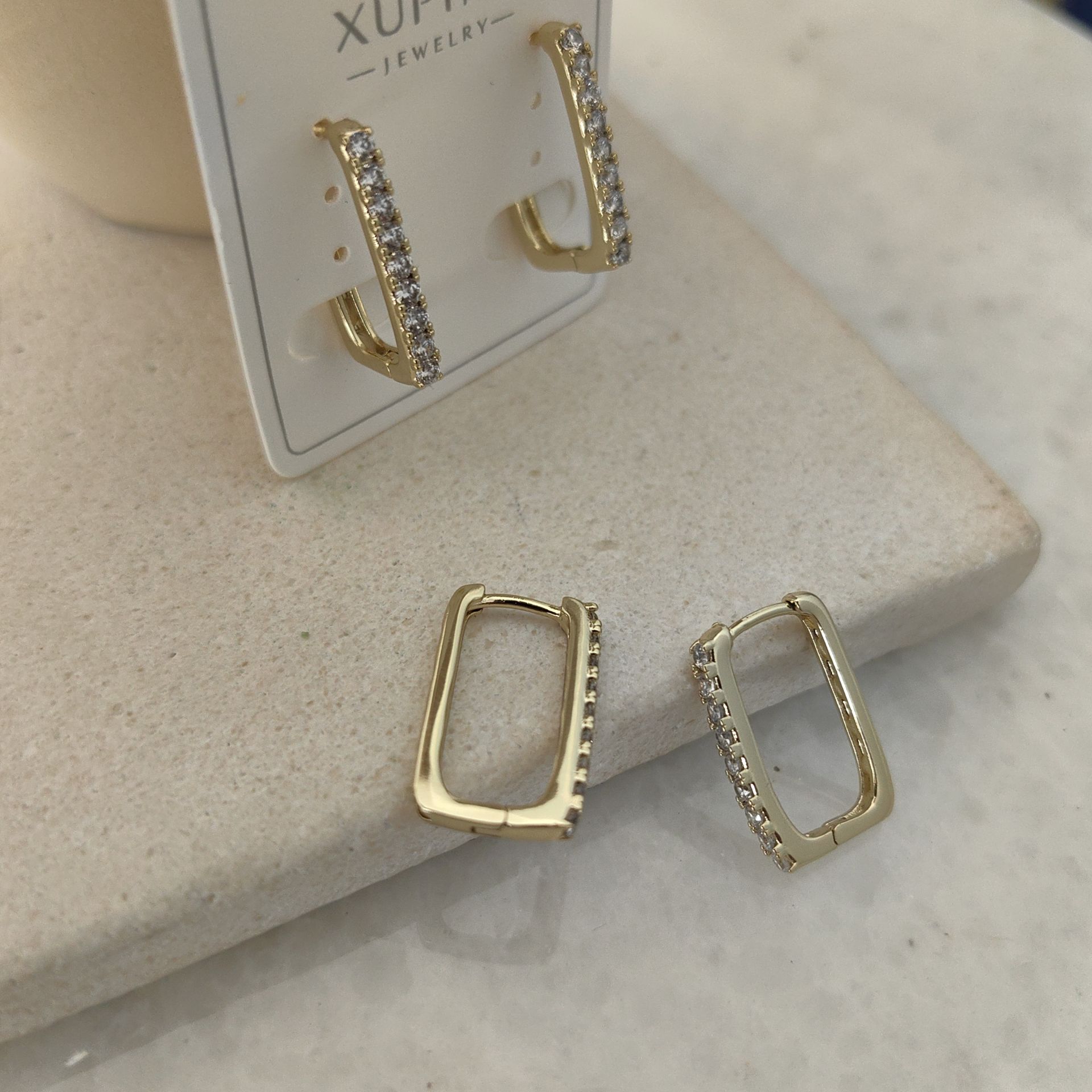 14K ALTIN KAPLAMA SU YOLU KÜPE