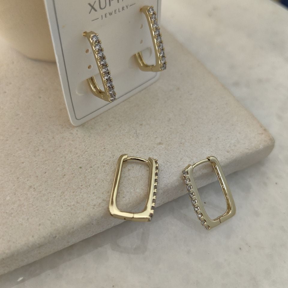 14K ALTIN KAPLAMA SU YOLU KÜPE