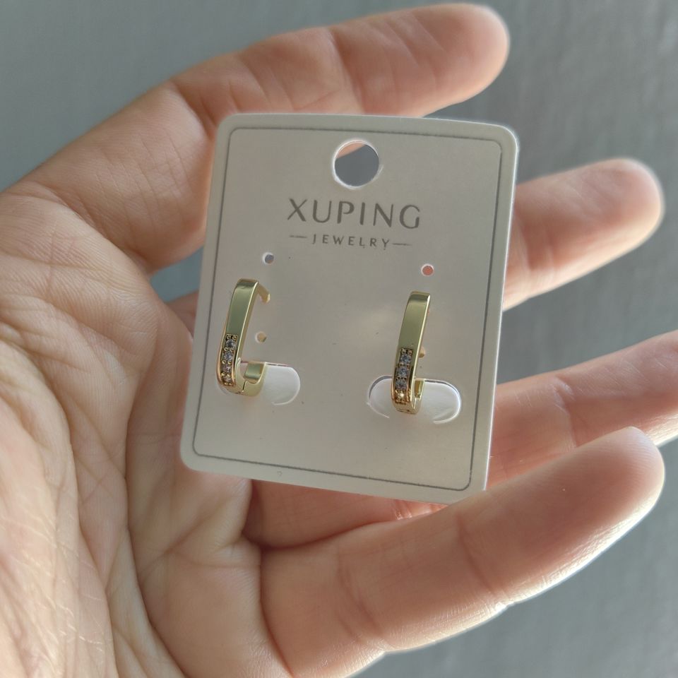 14K ALTIN KAPLAMA KARE MİNİMAL KÜPE