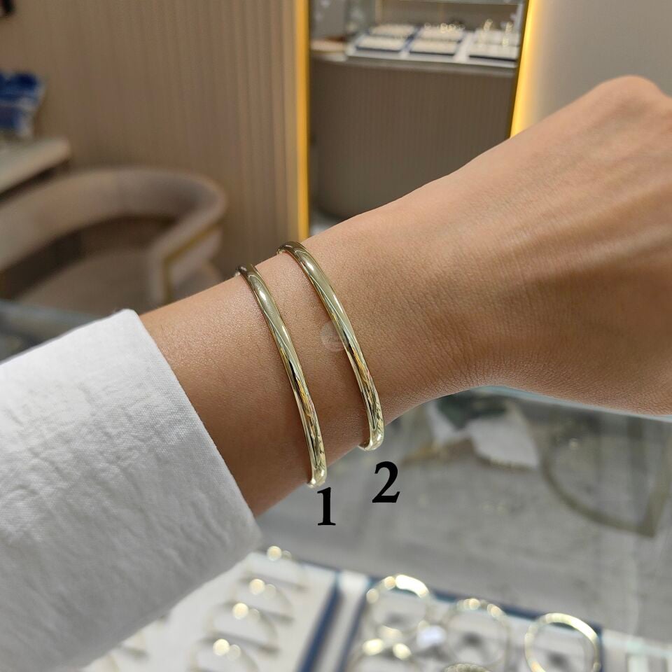 14K ALTIN KAPLAMA OVAL KESİM KELEPÇELER
