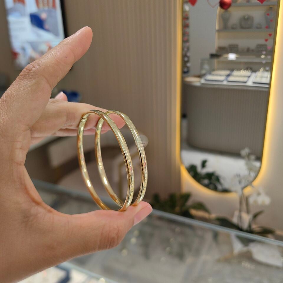 14K ALTIN KAPLAMA OVAL KESİM KELEPÇELER