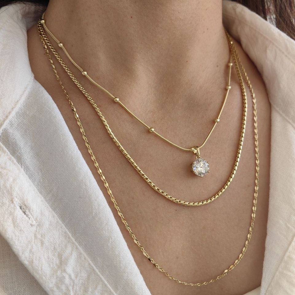 14 AYAR ALTIN RENGİNDE ZİNCİRLER