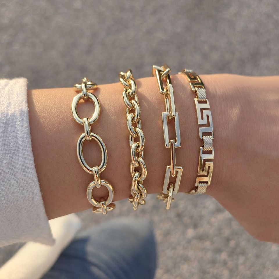 14K ALTIN KAPLAMA SPOR BİLEKLİKLER