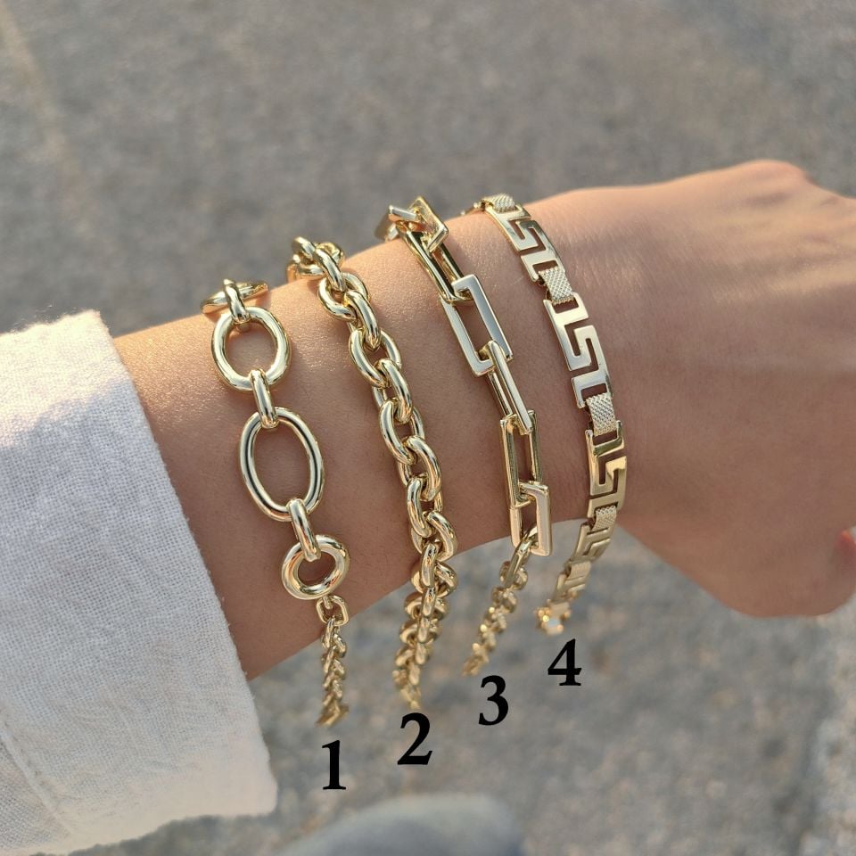 14K ALTIN KAPLAMA SPOR BİLEKLİKLER