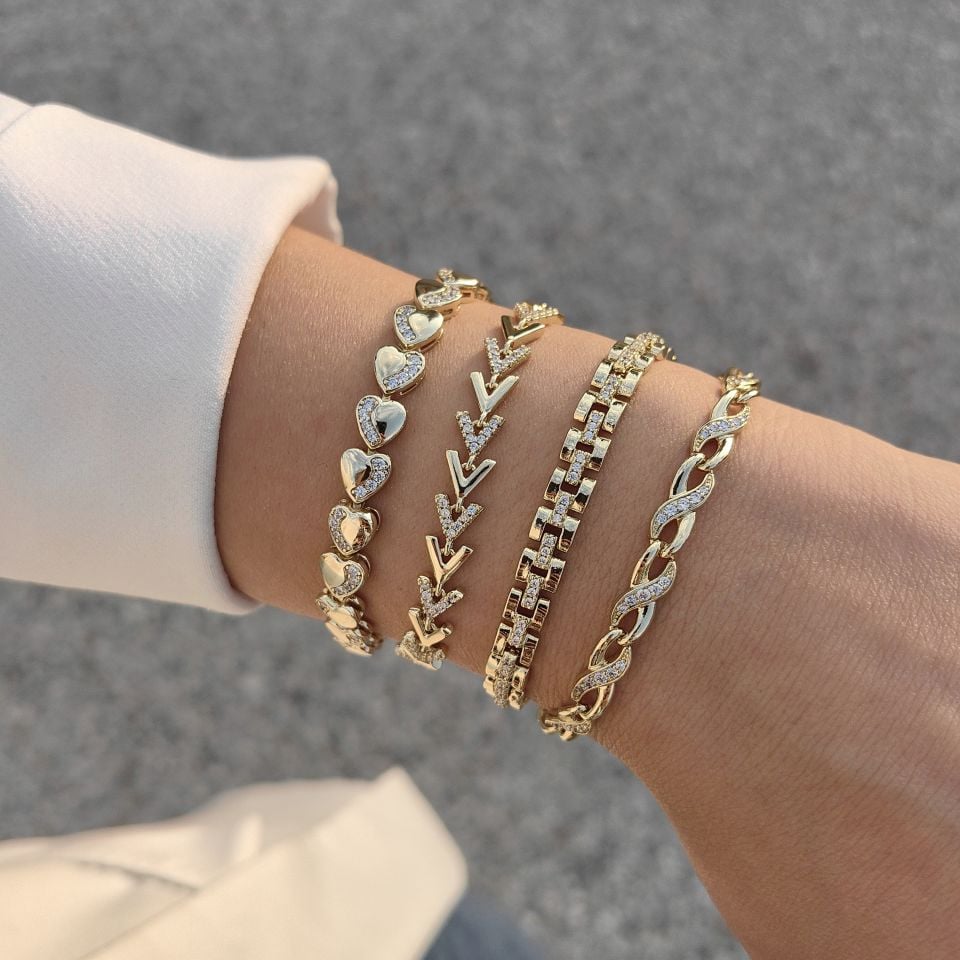 14K ALTIN KAPLAMA BİLEKLİKLER