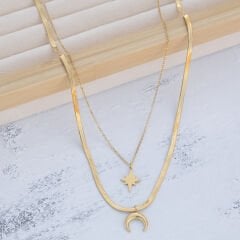 İKİLİ İTALYAN GOLD KOLYE