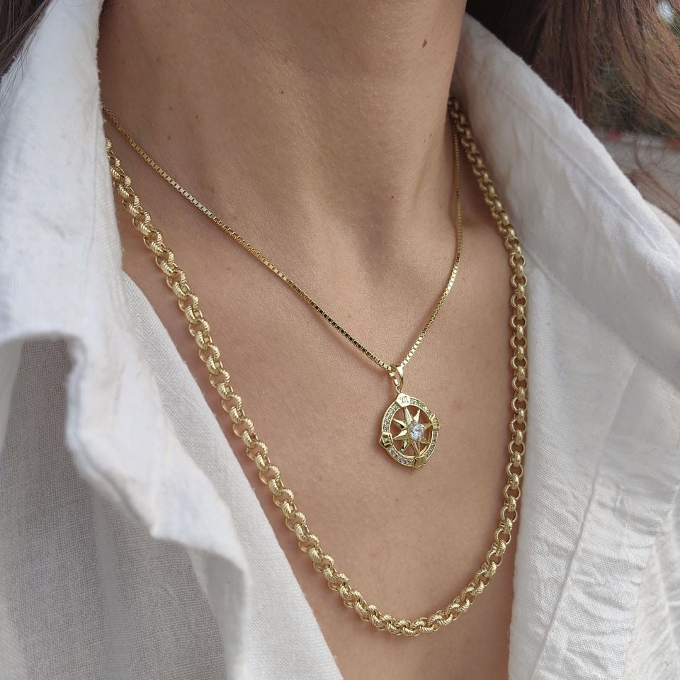 14K ALTIN KAPLAMA KOLYE KOMBİN