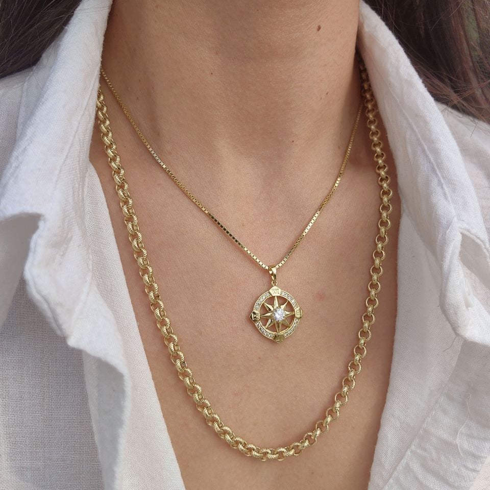 14K ALTIN KAPLAMA KOLYE KOMBİN