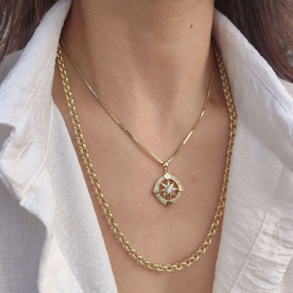 14K ALTIN KAPLAMA KOLYE KOMBİN