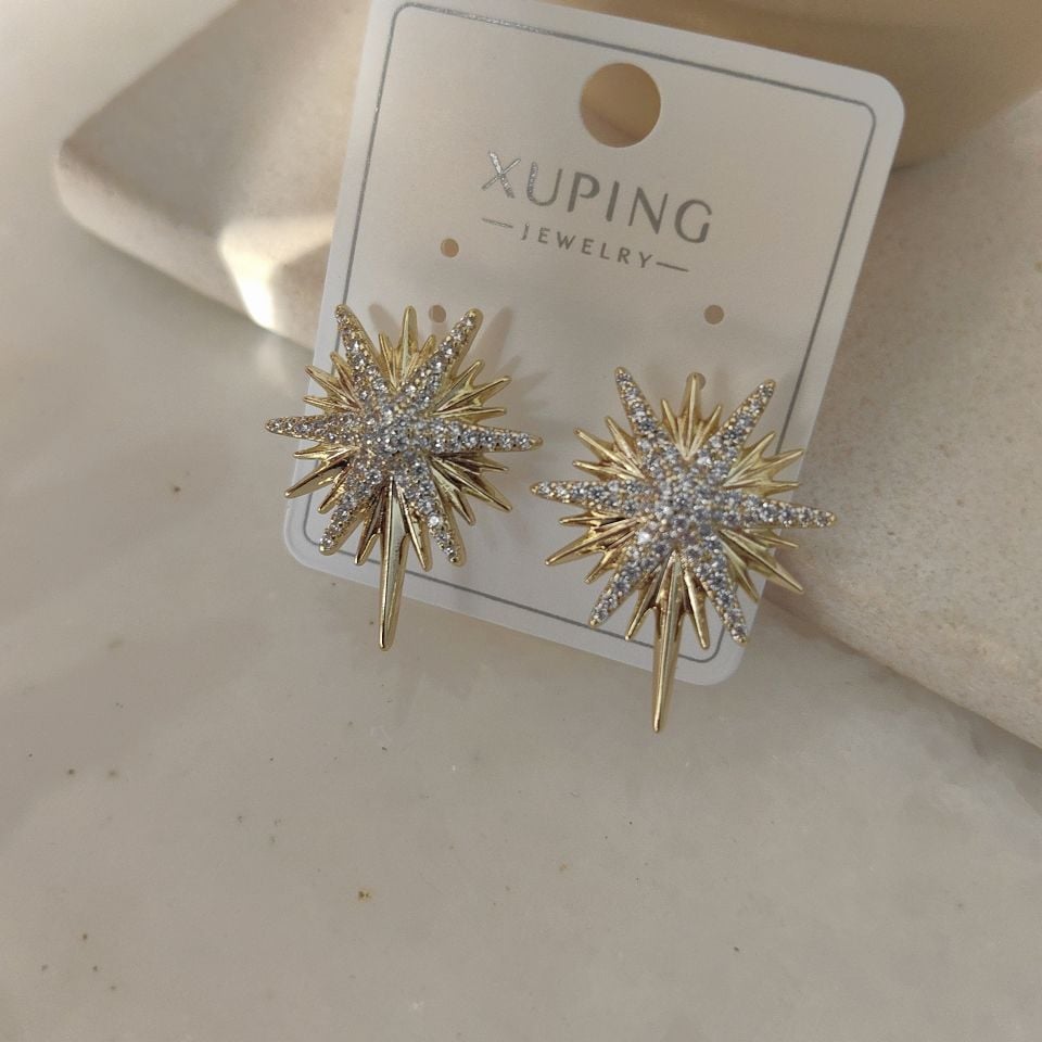 14 AYAR ALTIN KAPLAMA YILDIZ KÜPE