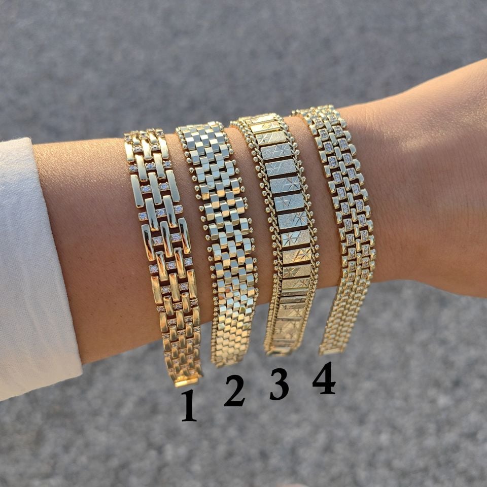 14 AYAR ALTIN KAPLAMA BİLEKLİKLER