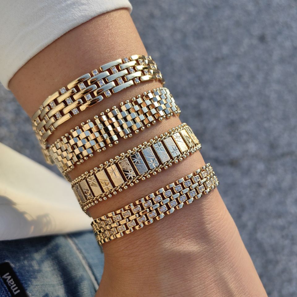 14 AYAR ALTIN KAPLAMA BİLEKLİKLER