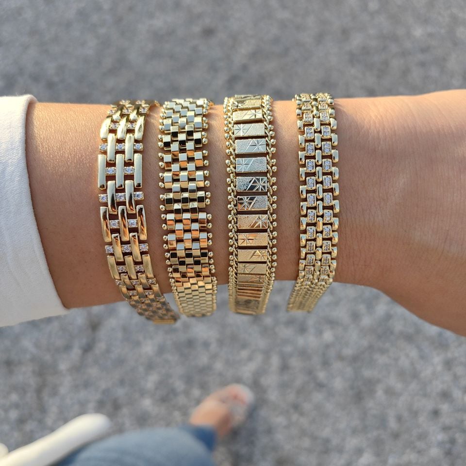 14 AYAR ALTIN KAPLAMA BİLEKLİKLER