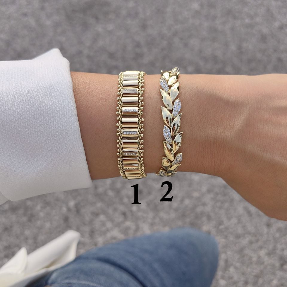 14K AYAR ALTIN KAPLAMA BİLEKLİK