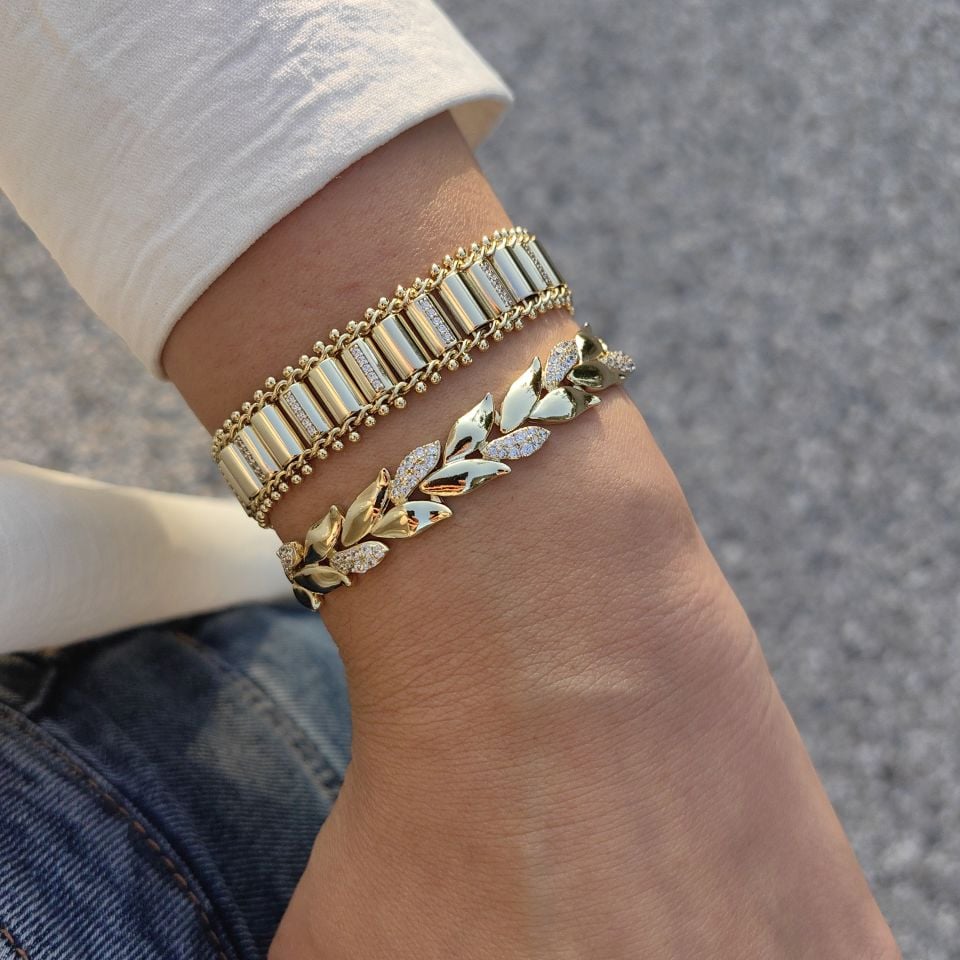 14K AYAR ALTIN KAPLAMA BİLEKLİK