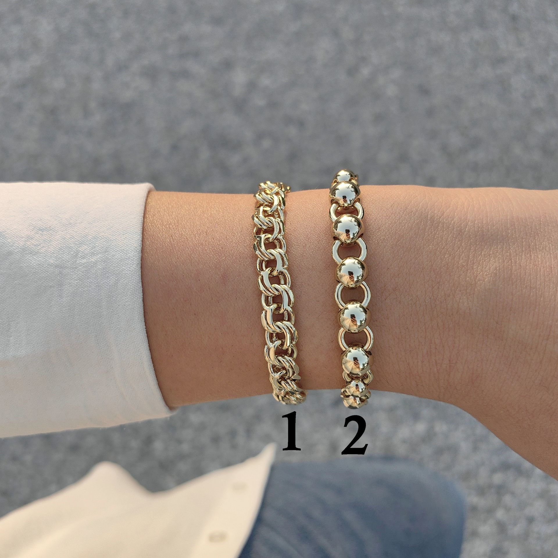 14K AYAR ALTIN KAPLAMA BİLEKLİKLER