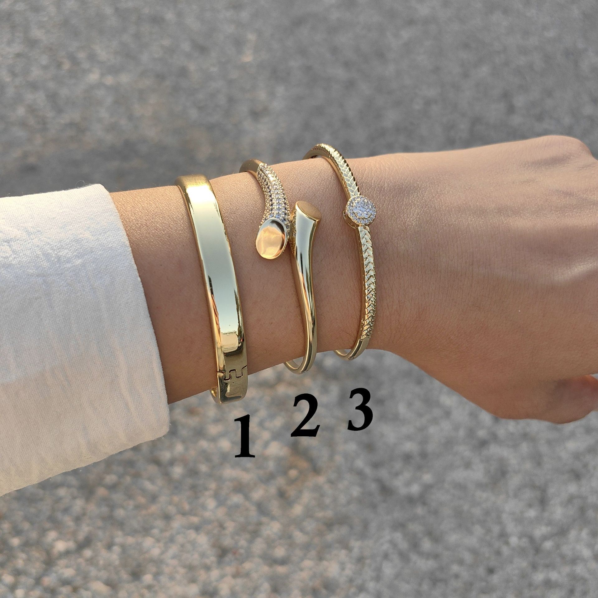 14K ALTIN KAPLAMA KELEPÇE BİLEZİKLER