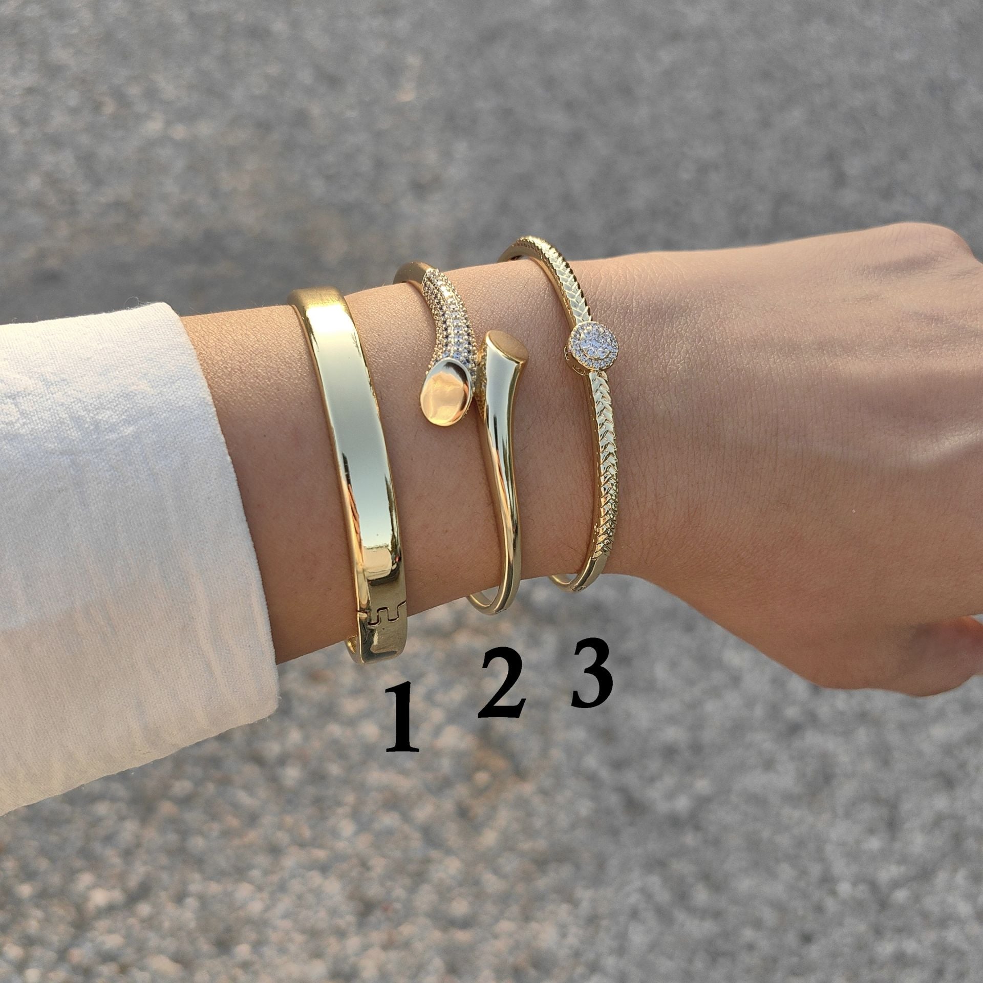 14K ALTIN KAPLAMA KELEPÇE BİLEZİKLER