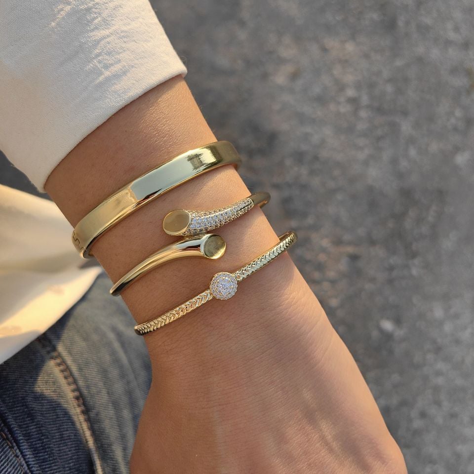 14K ALTIN KAPLAMA KELEPÇE BİLEZİKLER