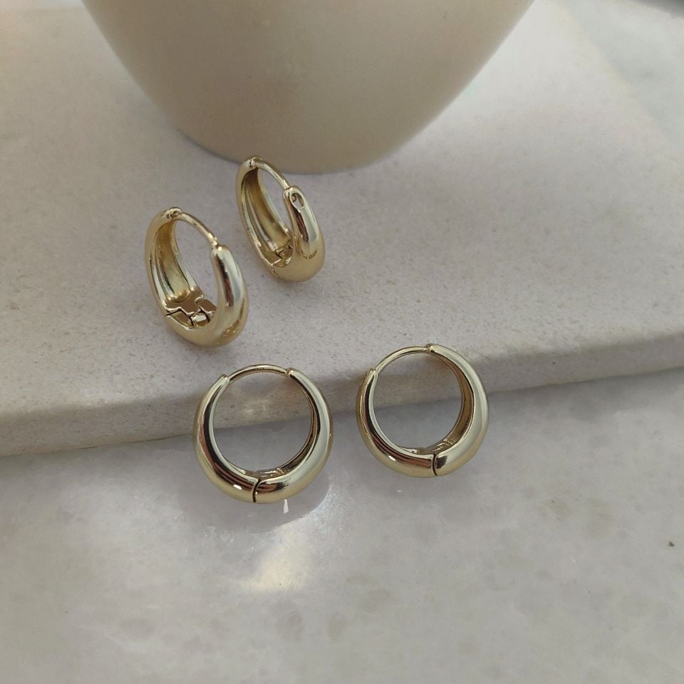 14K ALTIN KAPLAMA VİNTAJE KÜPE