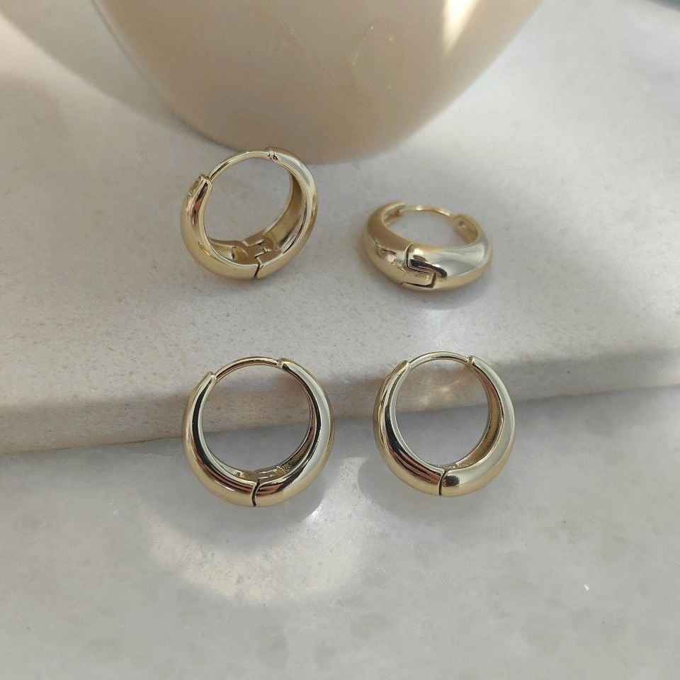 14K ALTIN KAPLAMA VİNTAJE KÜPE