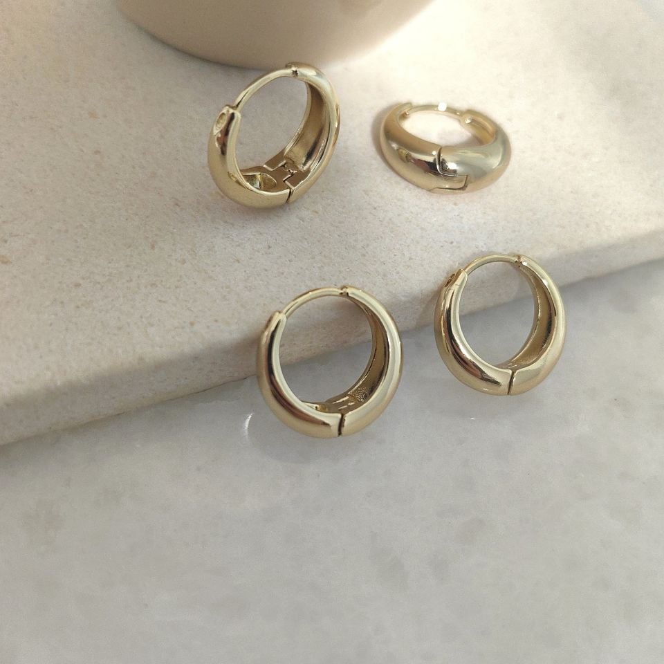 14K ALTIN KAPLAMA VİNTAJE KÜPE