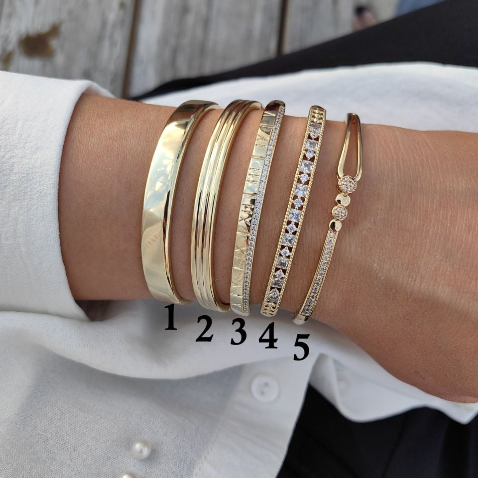 14 AYAR ALTIN RENGİ KUYUM KELEPÇE BİLEZİKLER