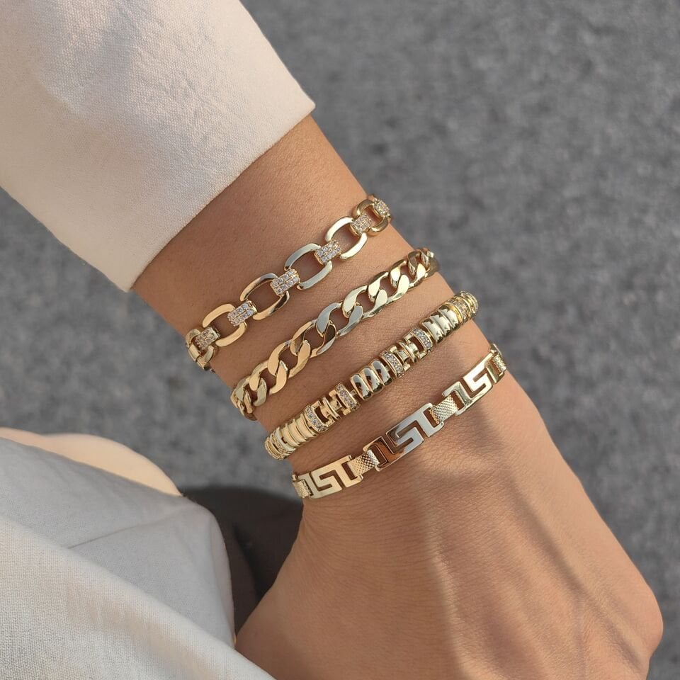 14 AYAR ALTIN KAPLAMA BİLEKLİKLER