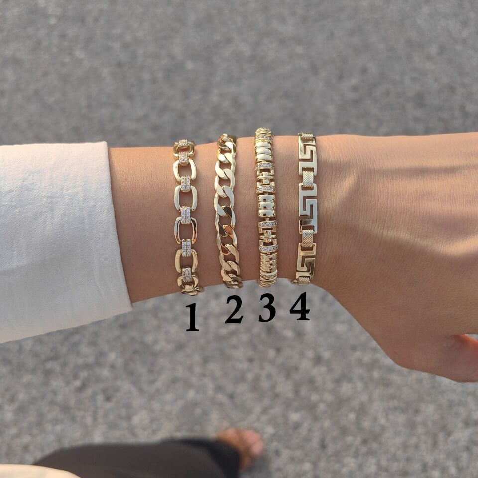 14 AYAR ALTIN KAPLAMA BİLEKLİKLER