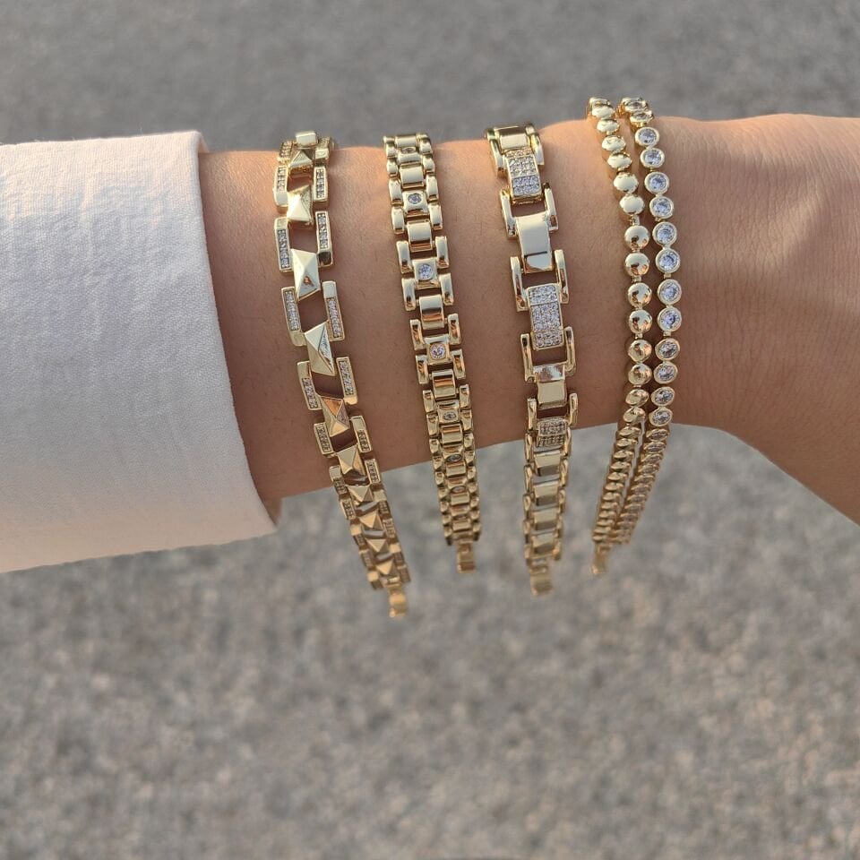 14 AYAR  ALTIN KAPLAMA BİLEKLİKLER