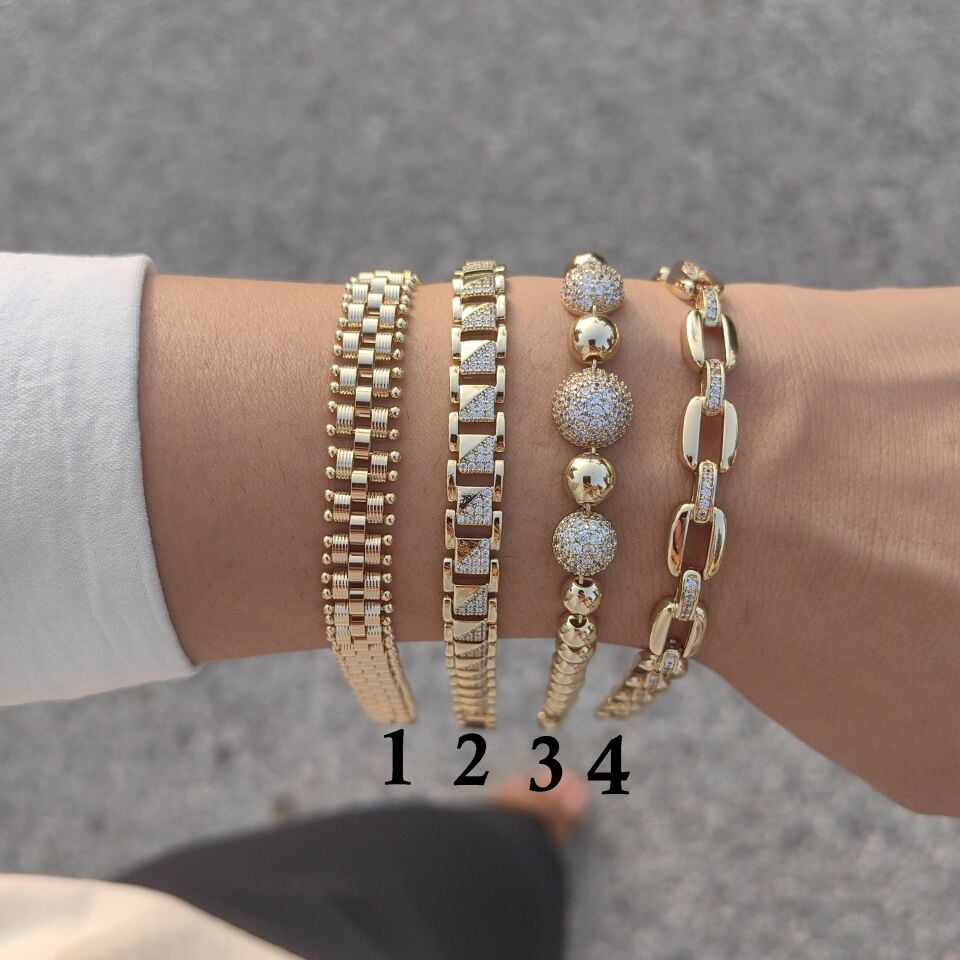 14 AYAR ALTIN KAPLAMA BİLEKLİKLER