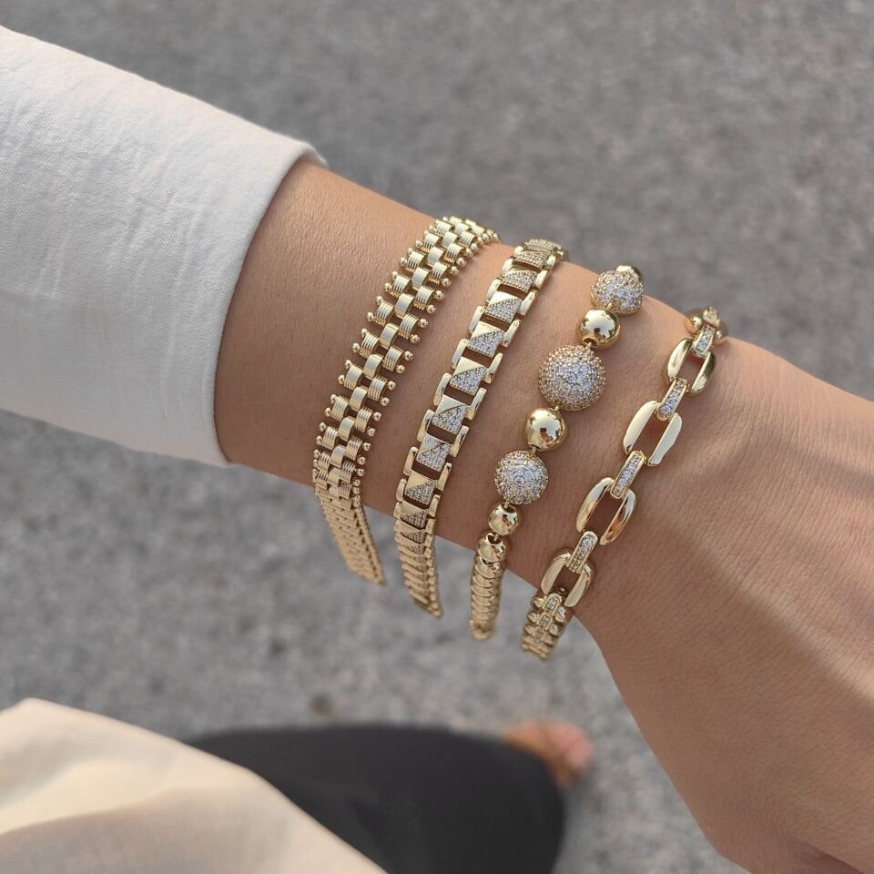 14 AYAR ALTIN KAPLAMA BİLEKLİKLER