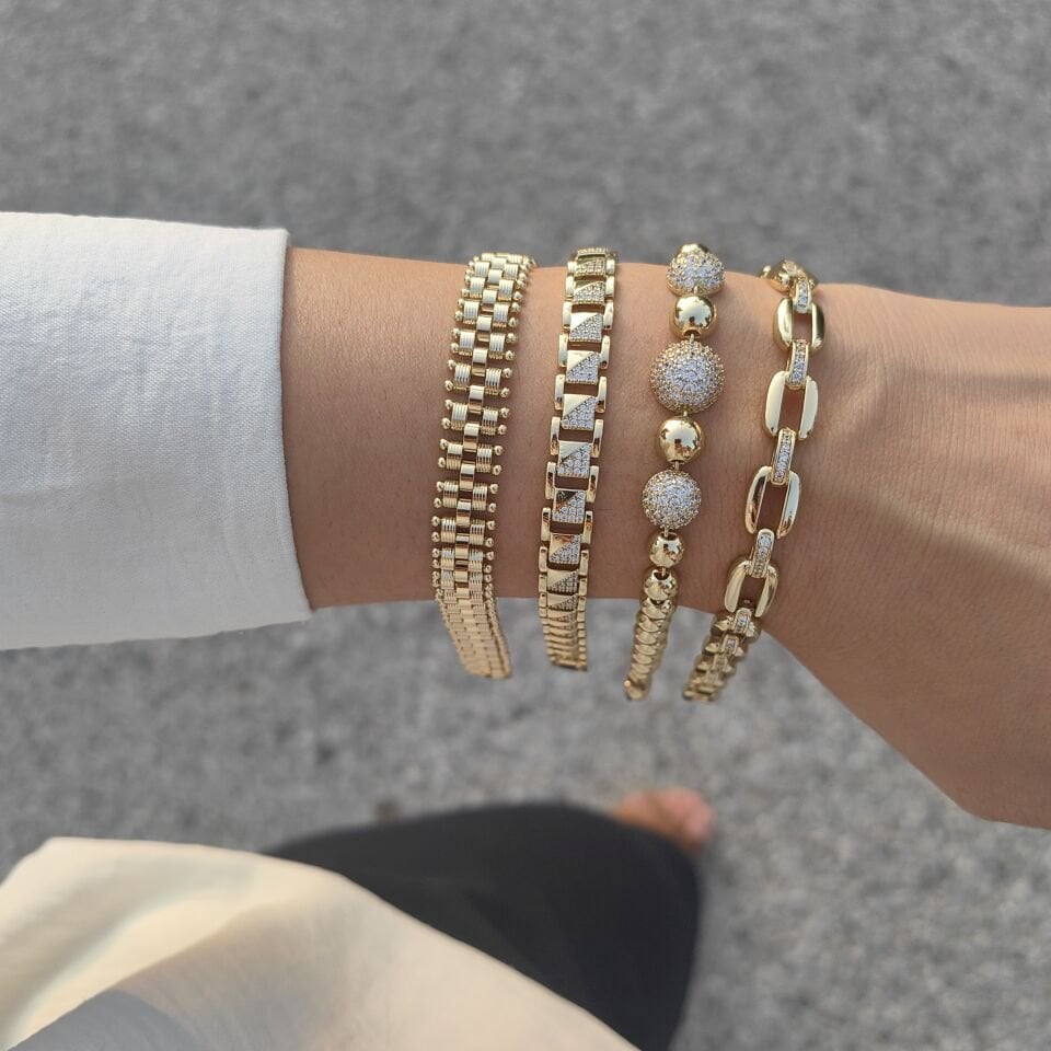 14 AYAR ALTIN KAPLAMA BİLEKLİKLER