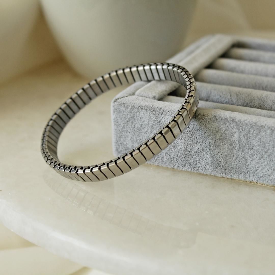 Lastikli Silver Bileklik