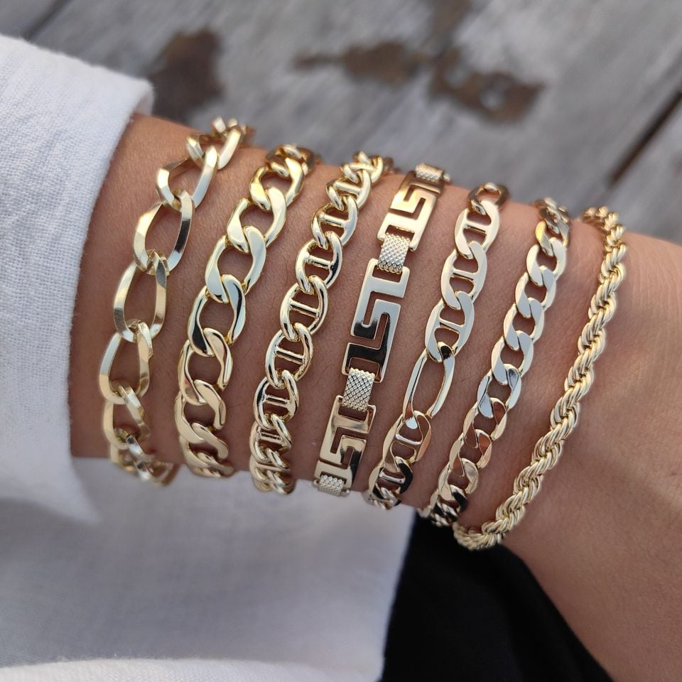 14K ALTIN KAPLAMA SPOR BİLEKLİKLER