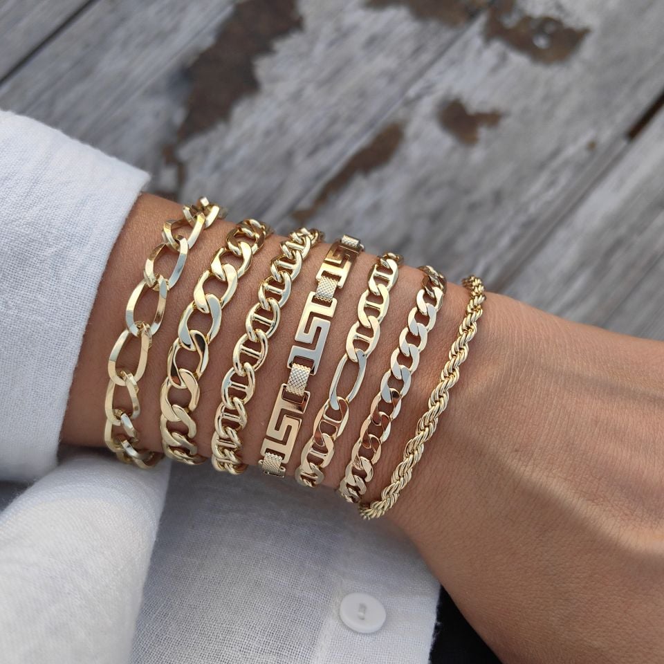 14K ALTIN KAPLAMA SPOR BİLEKLİKLER